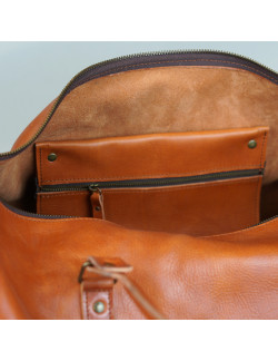 Bolsa de Viaje en color original cosida en marrón