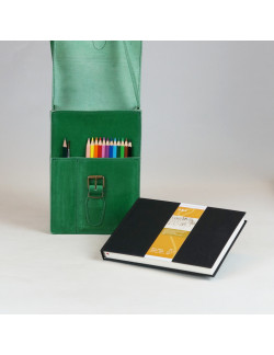 Bolso cuaderno de campo en color verde