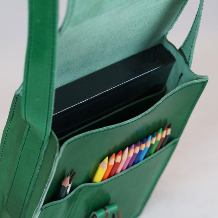Bolso cuaderno de campo en color verde